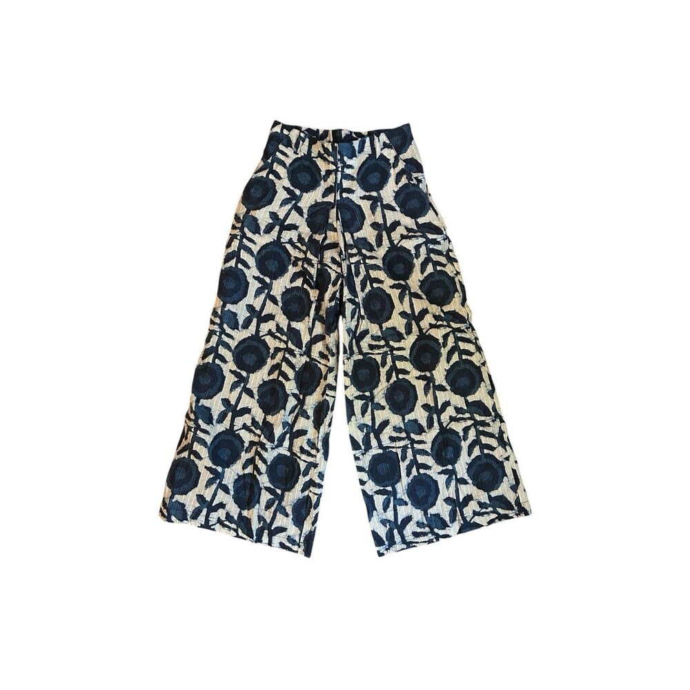 Eva Franco Anthropologie Contessa Bloom Wide Leg Pants Size 2